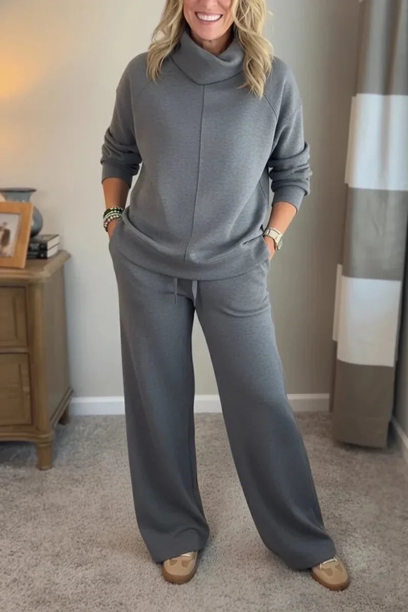 Yardenah | Two Piece Cowl Neck Wide Leg Set