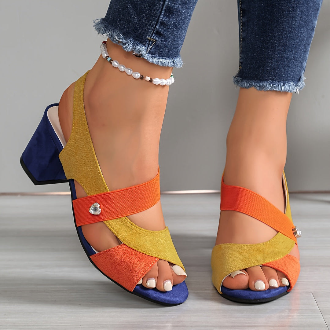 Josien | Block Heel Open Toe Sandals