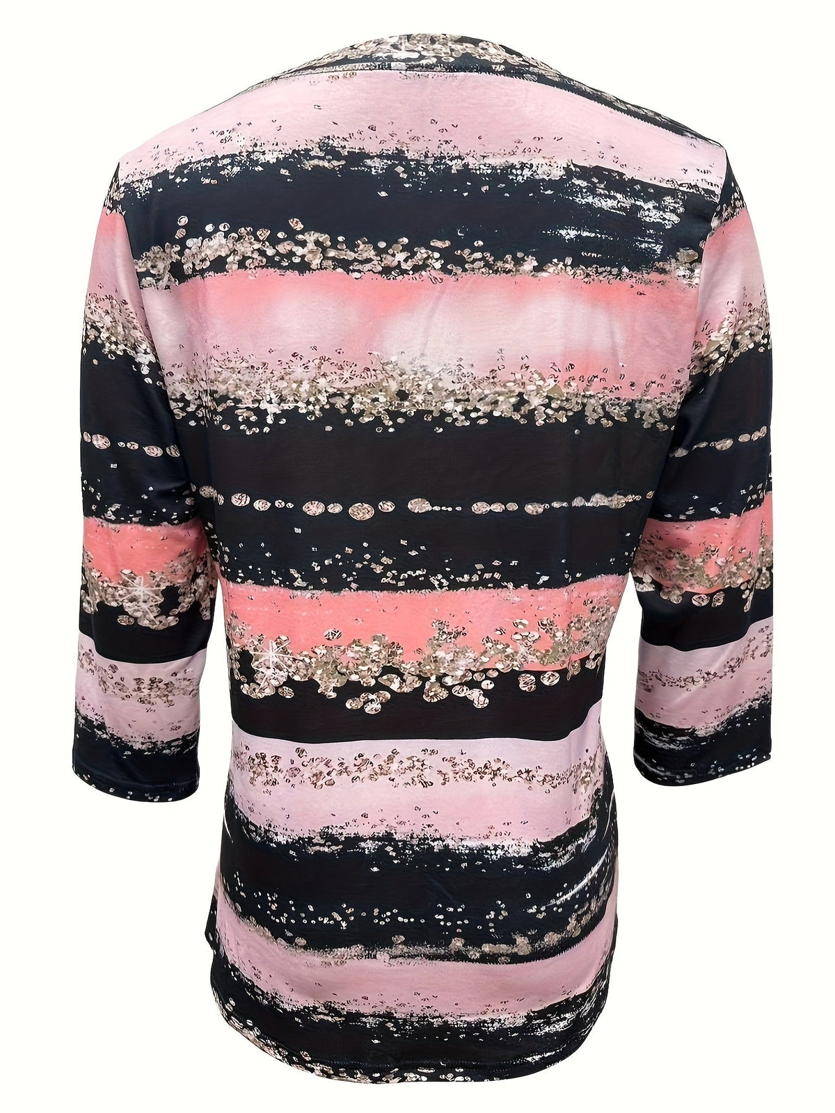 Eleainessa | Casual Fit Striped Round Neck Shirt