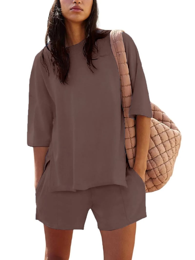 Iselin | Oversized Short Sleeve Top and Shorts Set