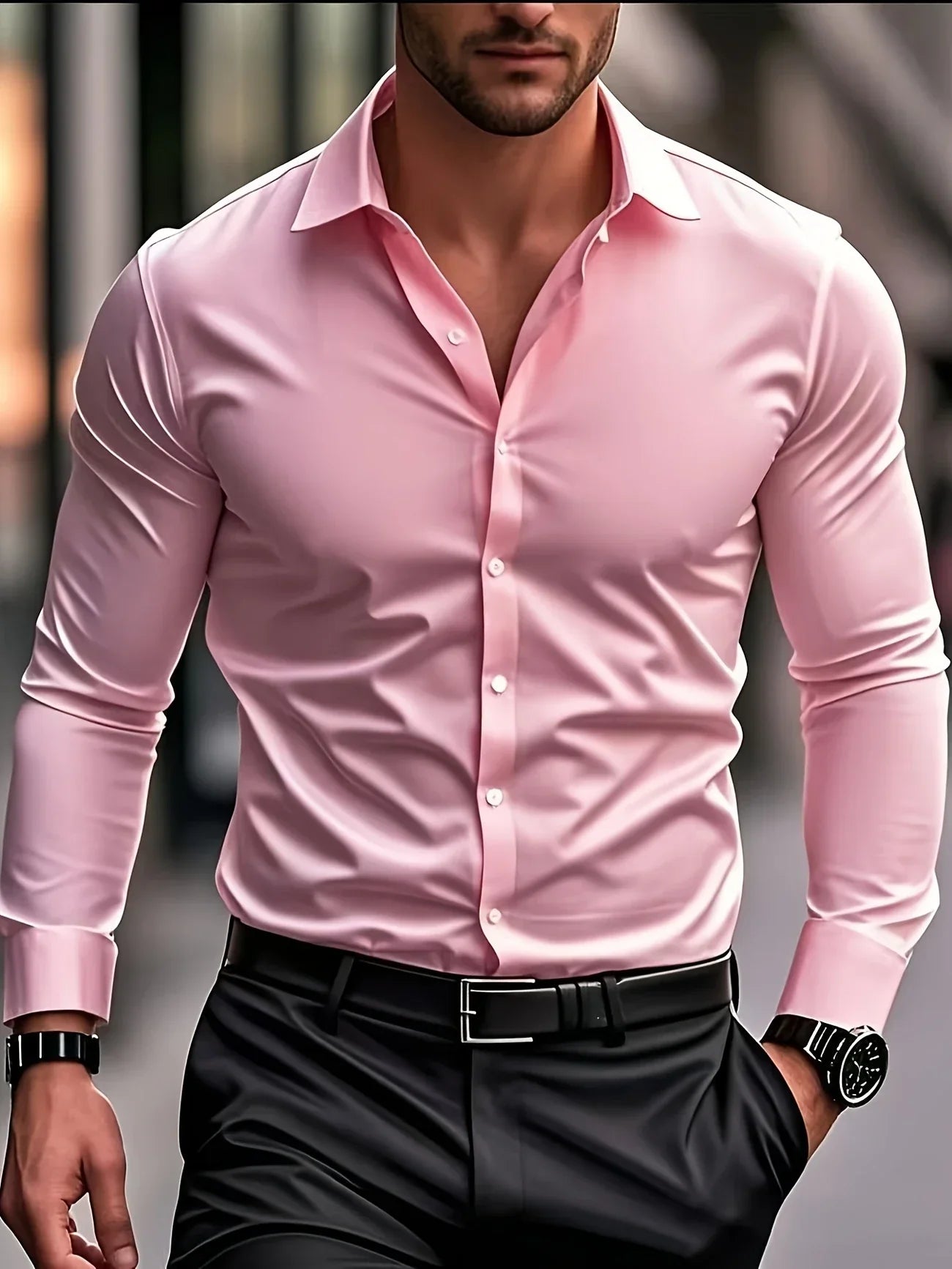 Byron | Slim Fit Long Sleeve Button Shirt