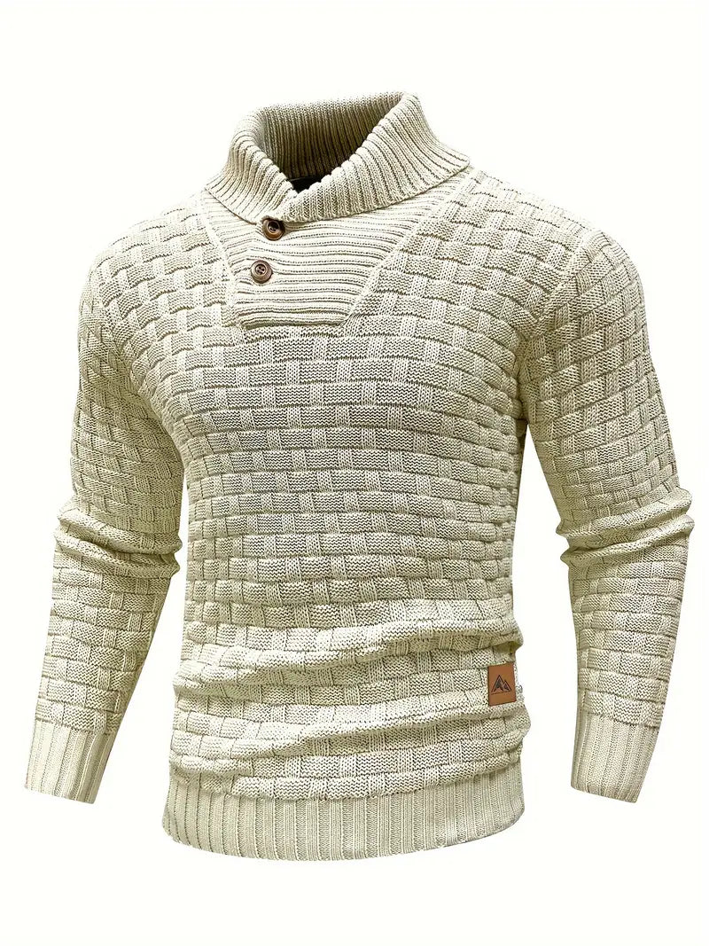 Homero | Textured Knit Turtleneck Long Sleeve Jumper