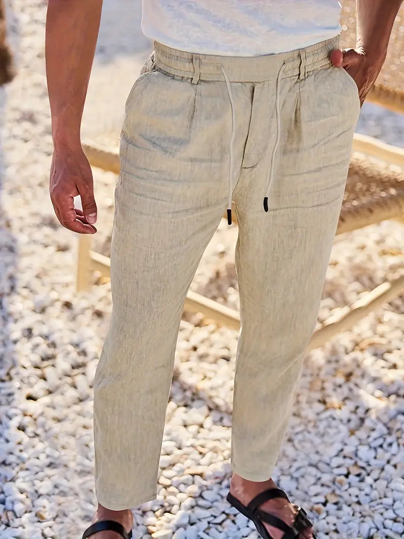 Nichols | Mens Linen Summer Trousers