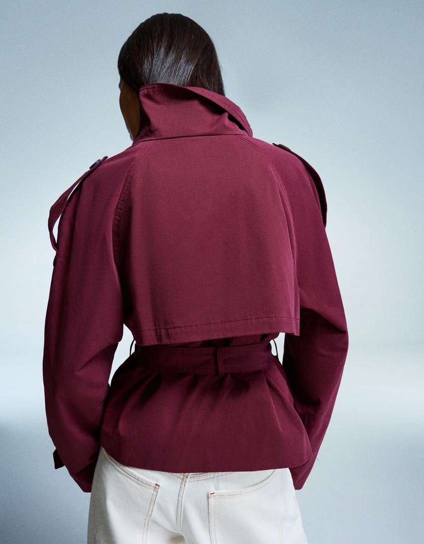 Feliciana | Short Trench Jacket with Belted Waist