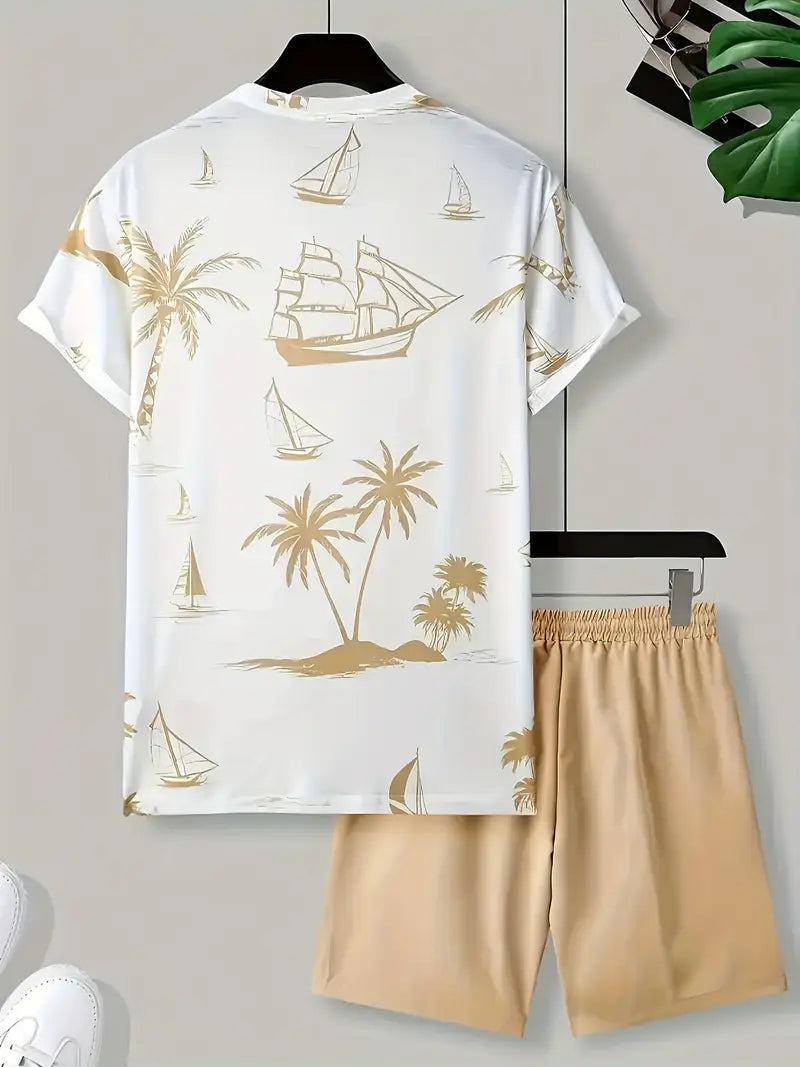 Barea | T Shirt Shorts Set Tropical Print