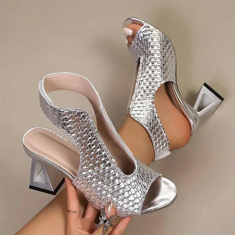 Dunnia - Toe Slingback Block Heel Sandals