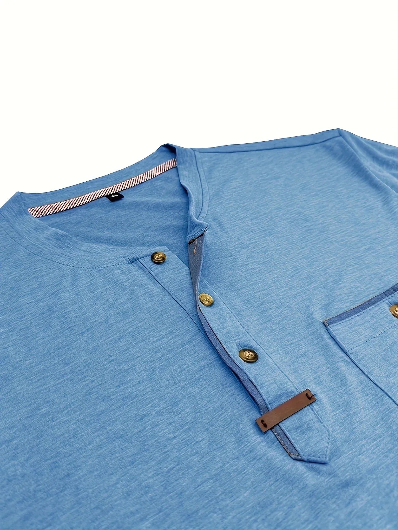 Saxon | Short Sleeve Henley Pocket T Shirt
