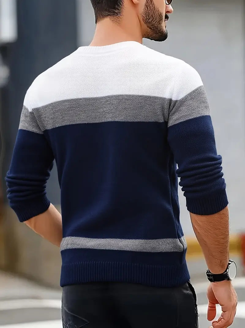 Watkins | Knitted Cable Crew Neck Sweater