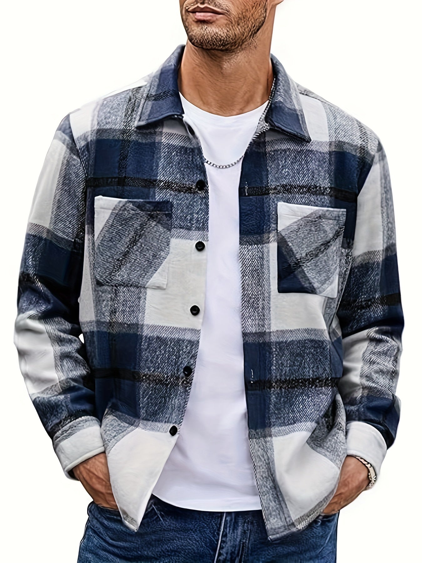Bobby | Shirt Jacket with Long Sleeves and Checks