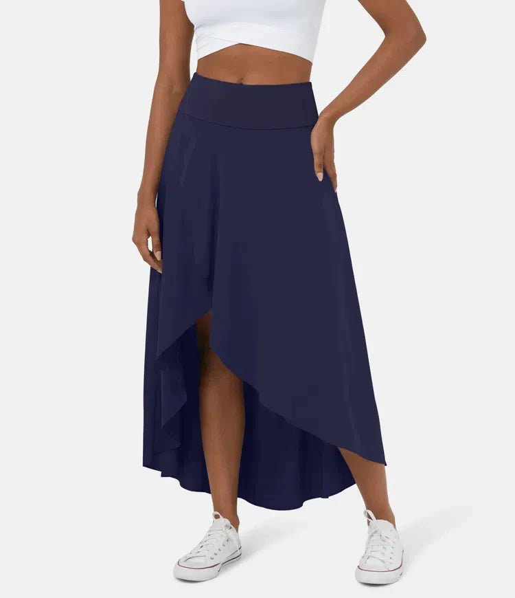 Keisha | Midi Skirt With High Low Ruffle Hem