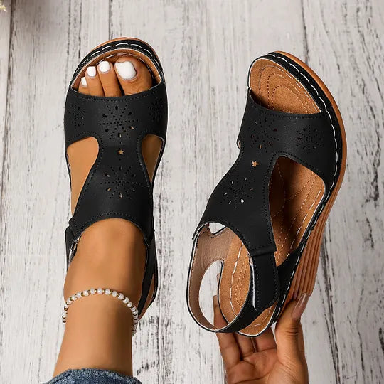 Setia | Wedge Sandals Cut Out Slingback Design