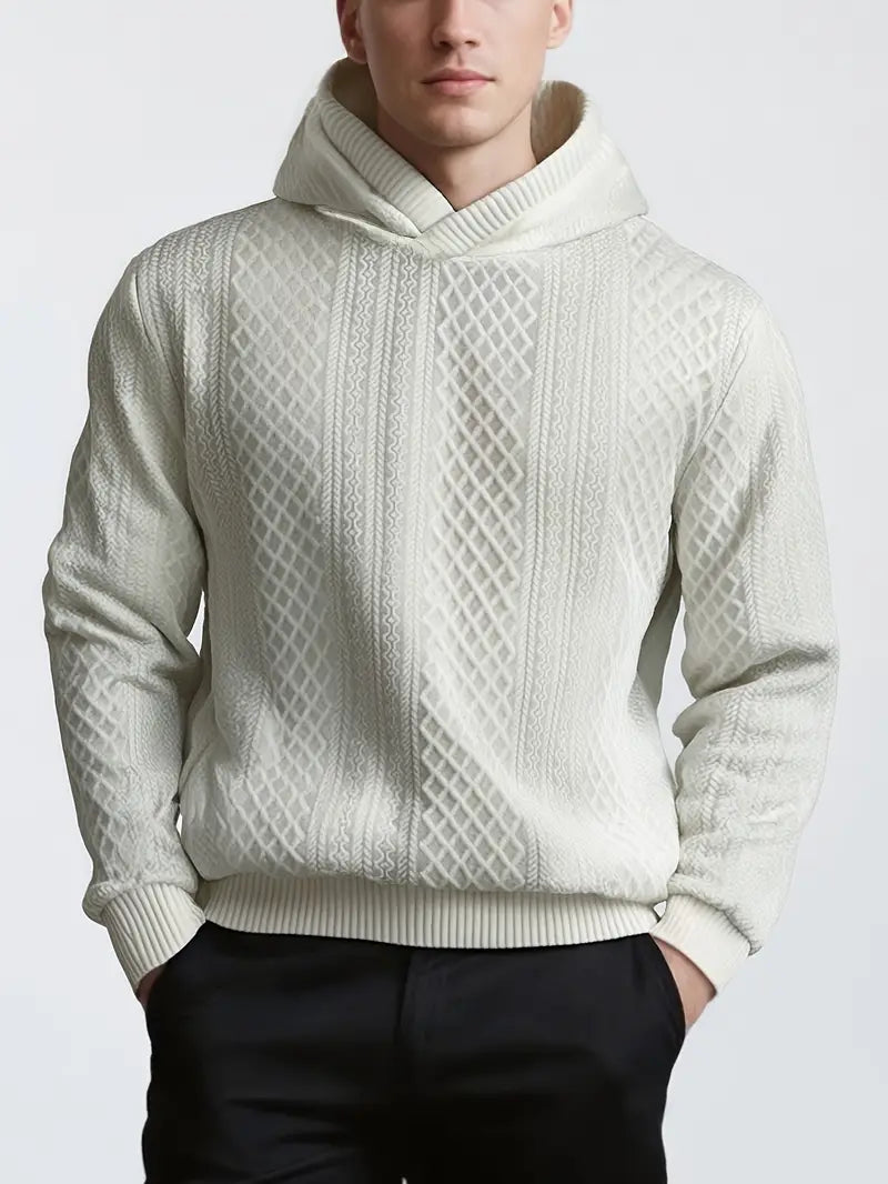 Karah | Long Sleeve Textured Knit Hooded Jumper
