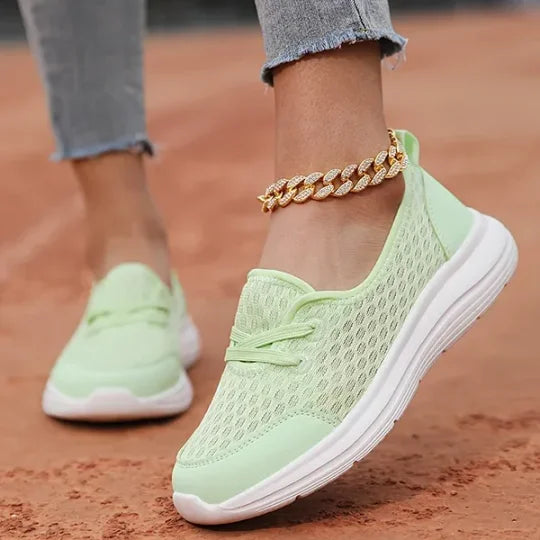 Firsova - Mesh Slip On Trainers Lightweight Sole
