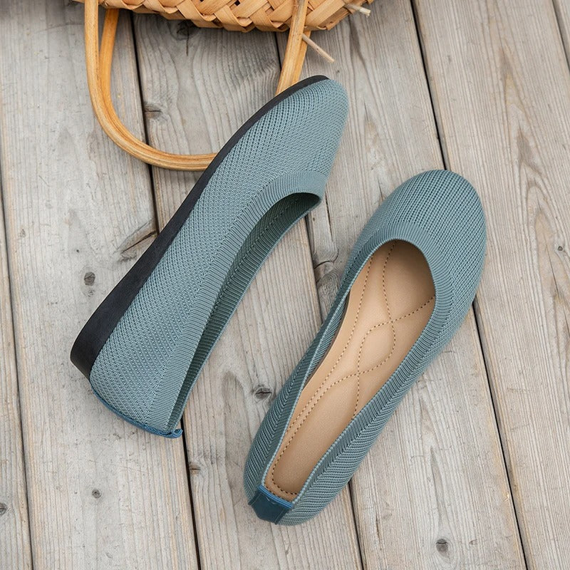 Melania | Slip On Knit Ballet Flats