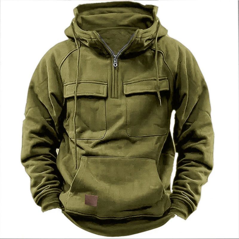 Seligmann | Quarter Zip Hooded Pocket Hoodie