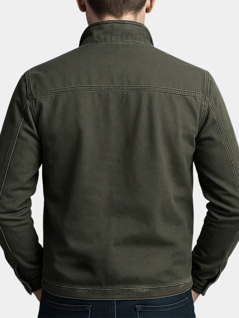 Jaume | Olive Zip Front Field Jacket