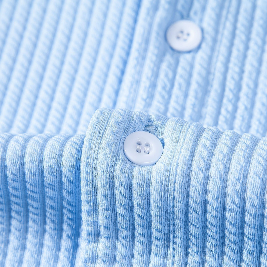Geoffrey | Shirt with Textured Short Sleeves