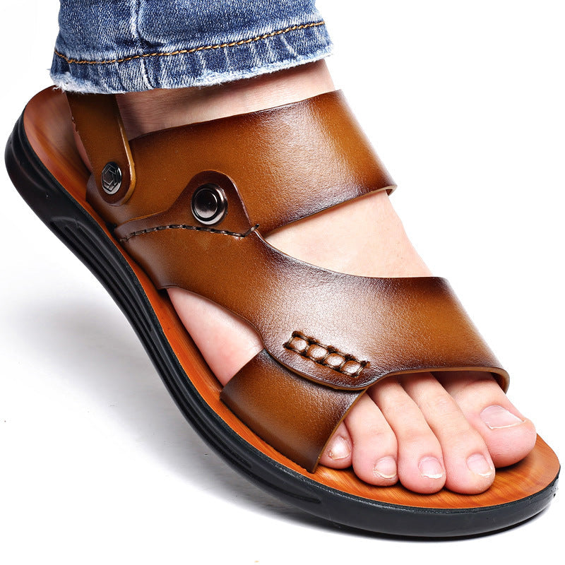 Bryon | Double Strap Mens Slide Sandals