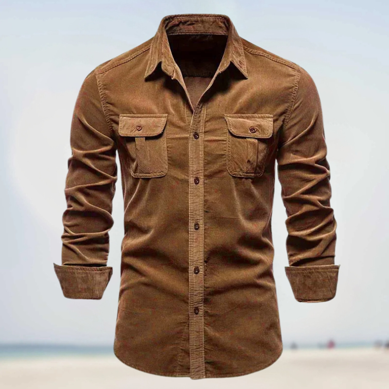 Folko - Corduroy Button Up Utility Overshirt