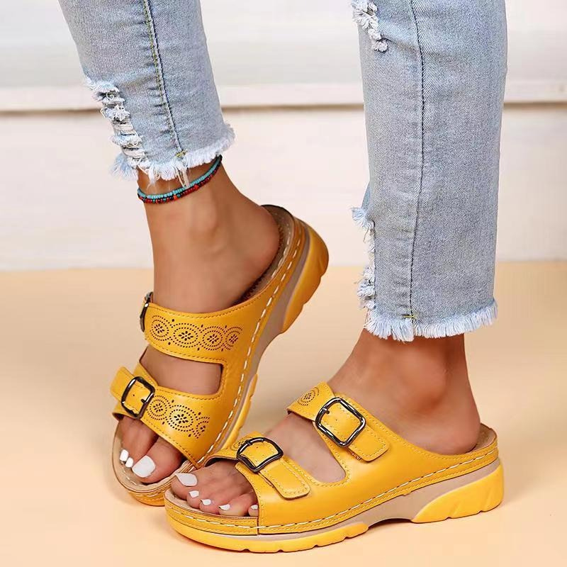Solena | Orthopedic Double Buckle Open-Toe Sandals
