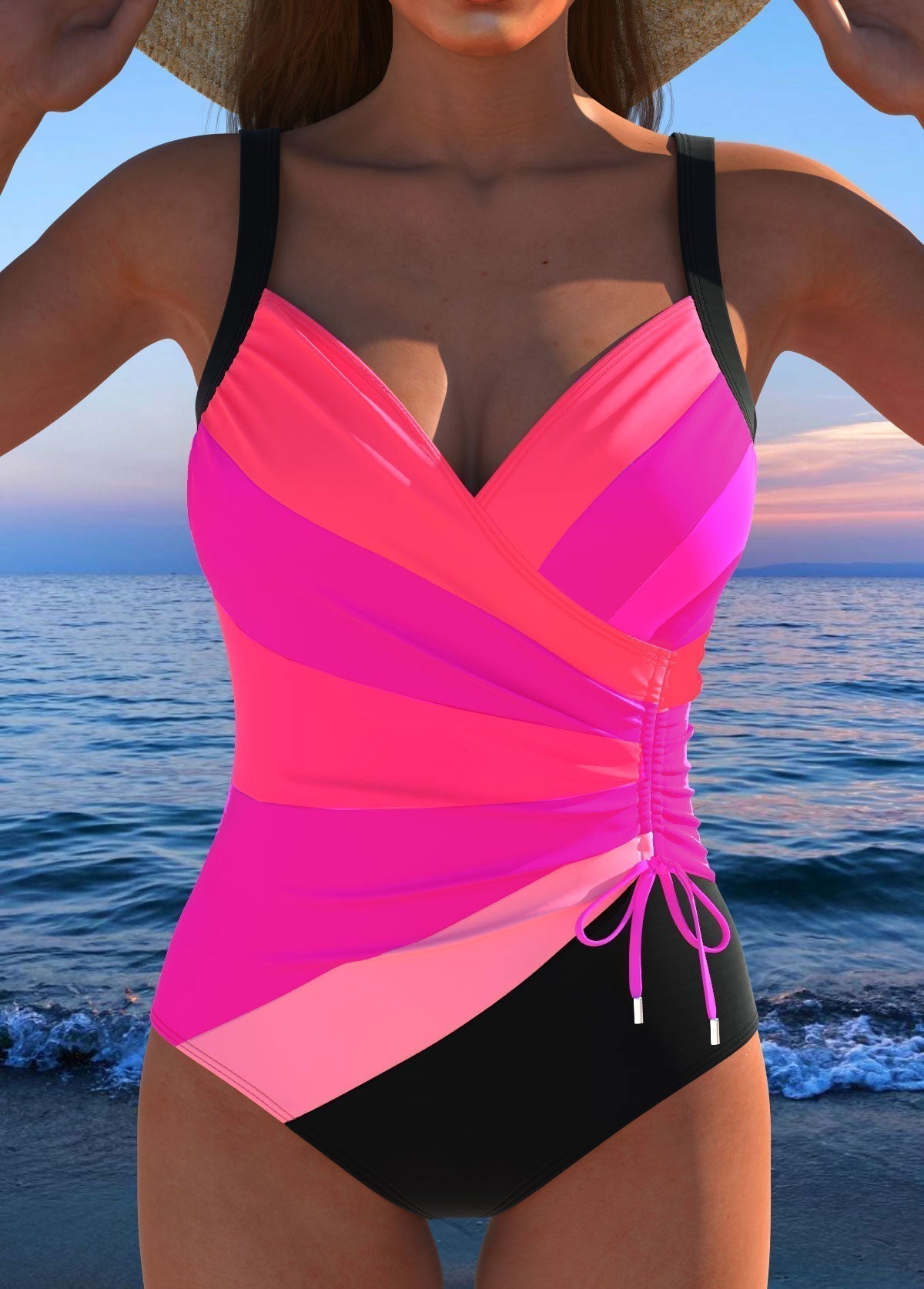 Nyela | Cross-Over Ruched One-Piece Swimsuit