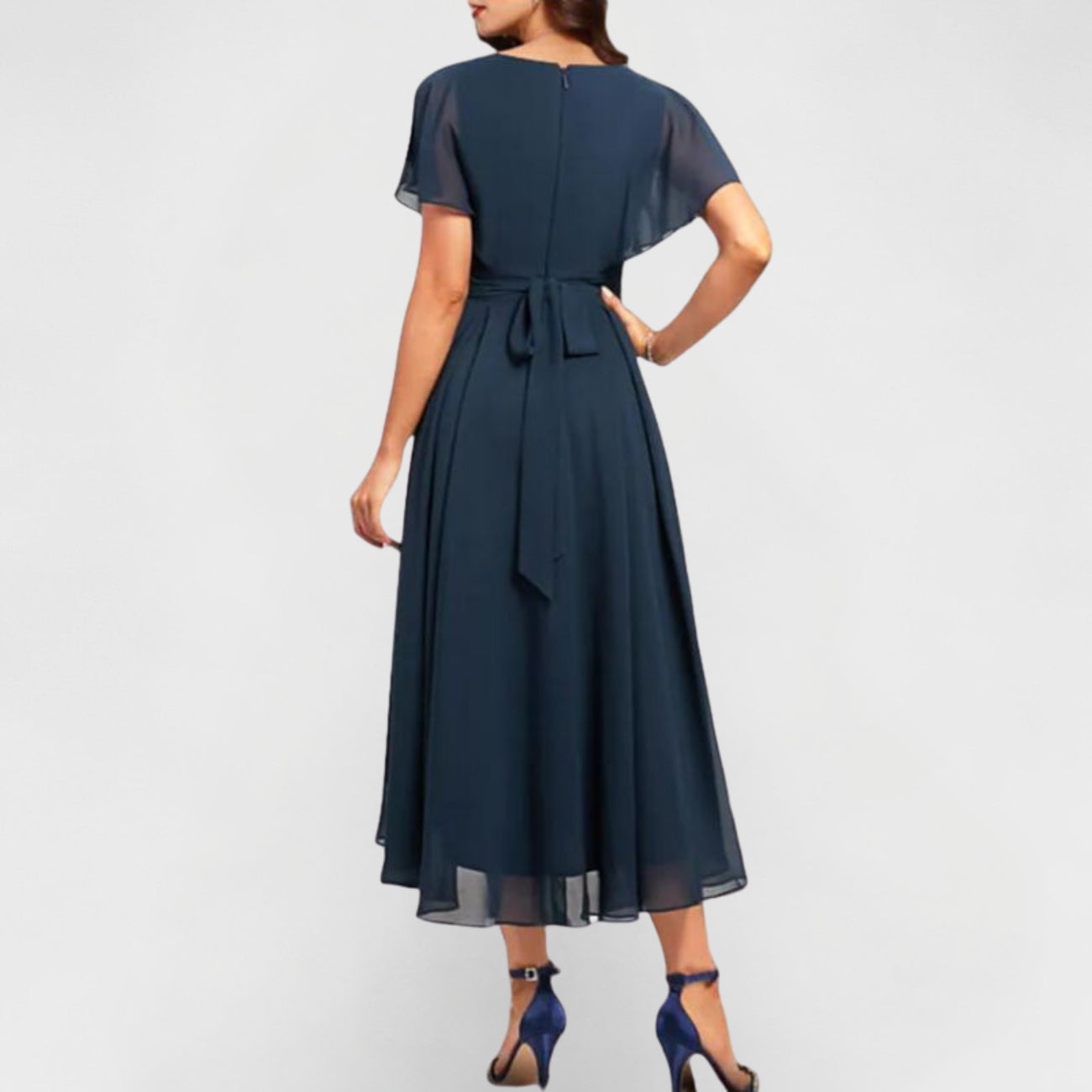 Catalina | Wedding Guest Chiffon Midi Dress