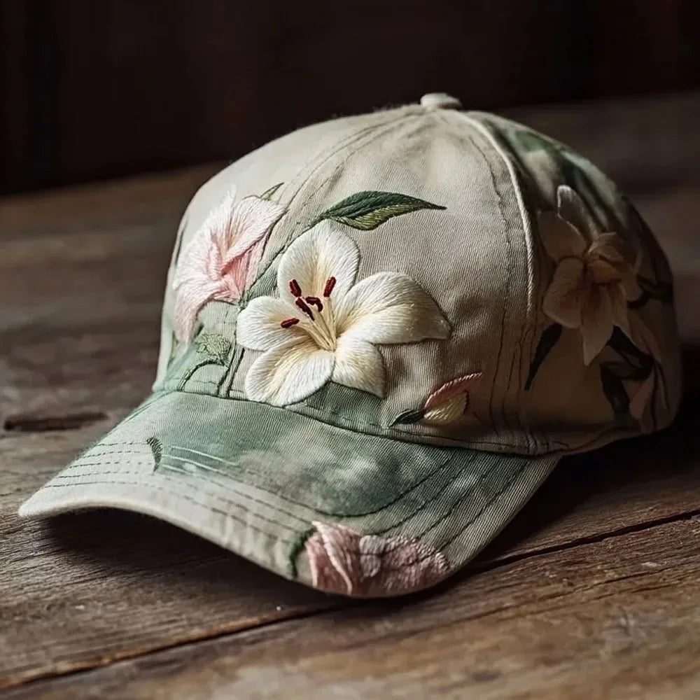 Virinia | Floral Embroidered Womens Baseball Cap