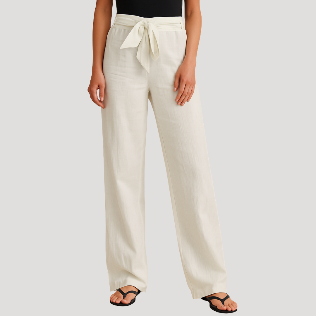Eylem | Wide Leg Drawstring Trousers with Pockets