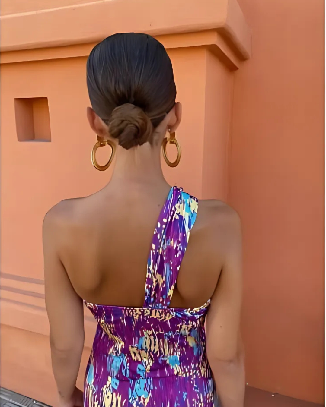 Svetlena | One-Shoulder Printed Maxi Dress