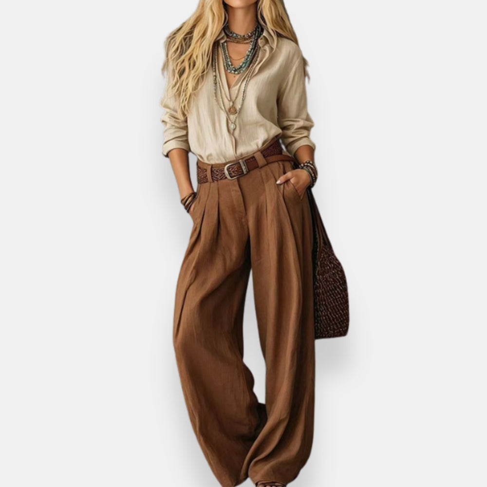 Orable | Shirt and Wide Leg Trouser Set