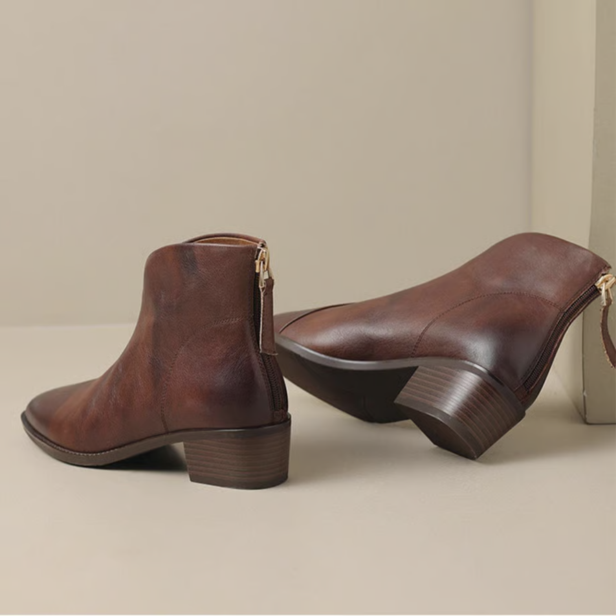 Corien | Ankle Boots with Pointed Toes and Block Heels