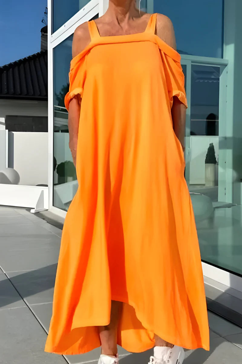 Vathsala | Cold Shoulder Loose Maxi Dress