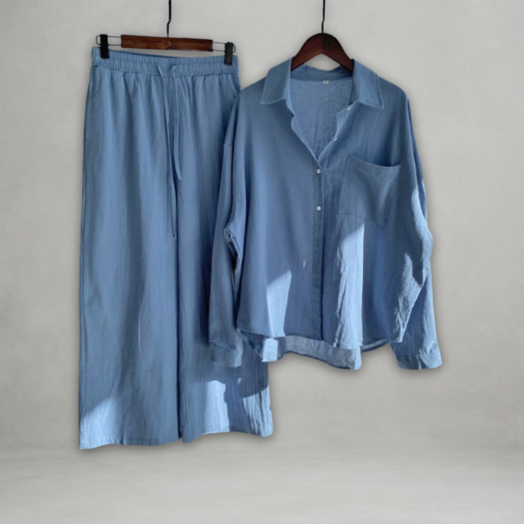 Ottavia | Two Piece Long Sleeve Shirt Set