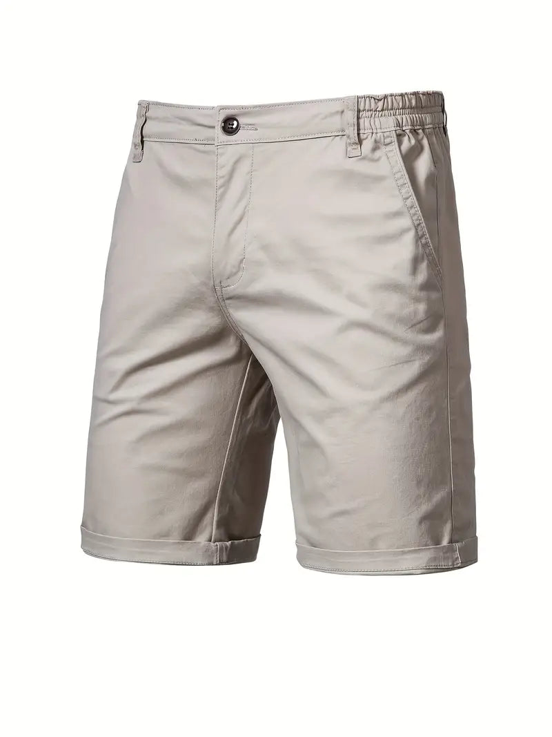 Baird - Casual Elastic Waist Pocket Shorts