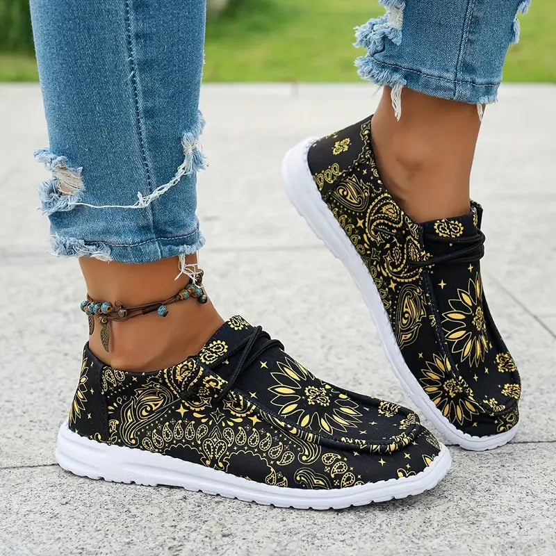 Isavella | Floral Print Casual Slip On Shoes