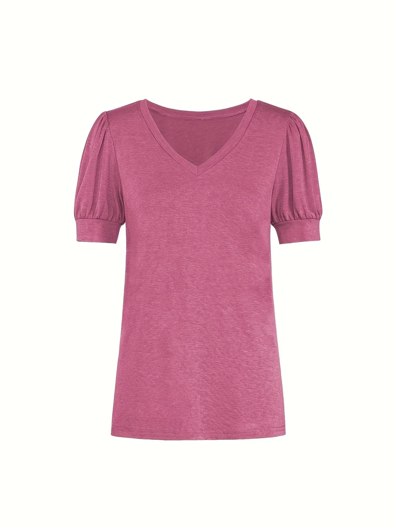 Kizzy | V-Neck Puff Sleeve T-Shirt