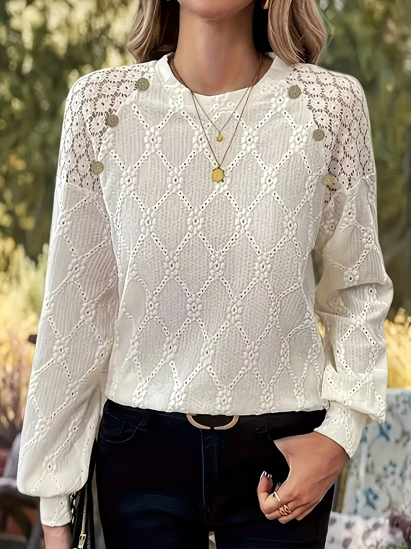 Meena - Cross Border Round Neck Blouse