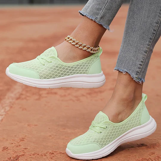 Firsova - Mesh Slip On Trainers Lightweight Sole