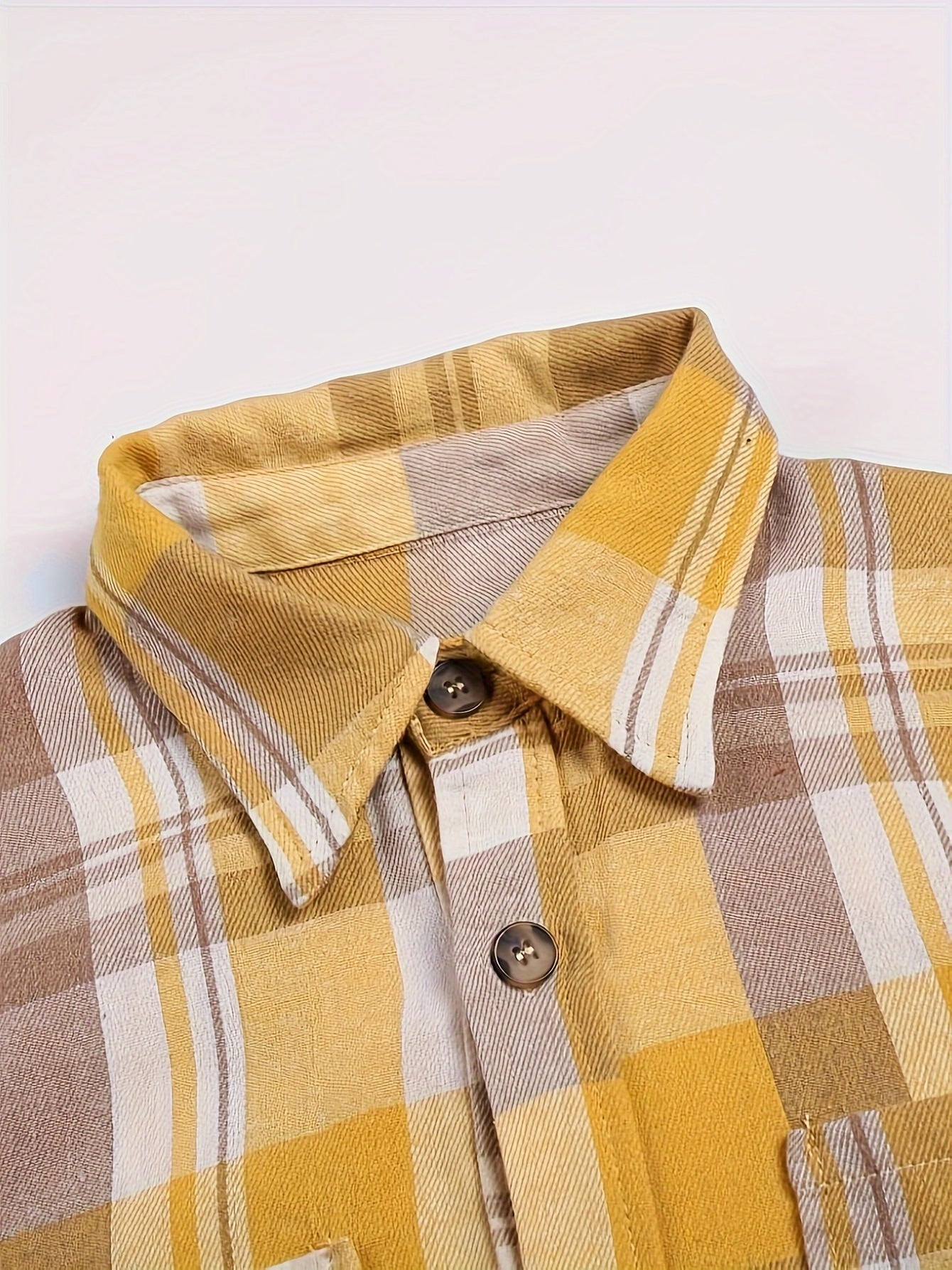 Yenira | Long Sleeve Checked Button-Up Shirt