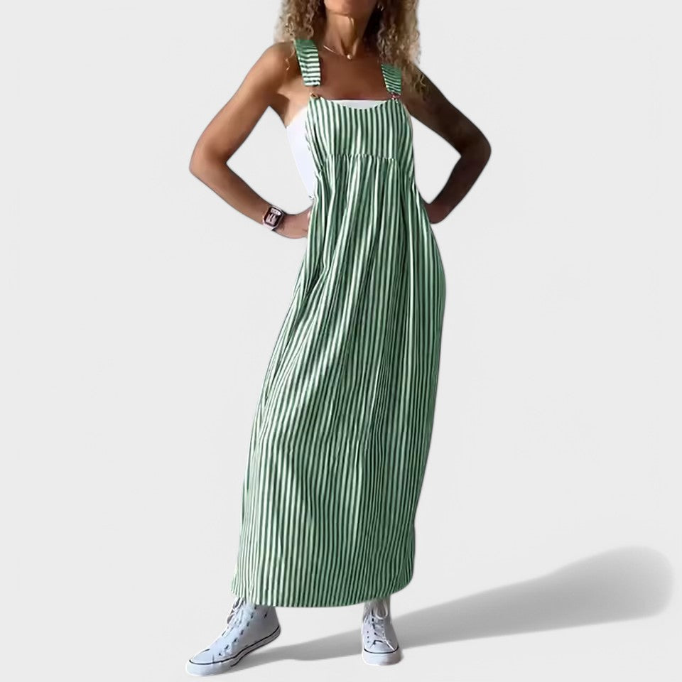 Guzel | Maxi Dress Striped Square Neck Sleeveless