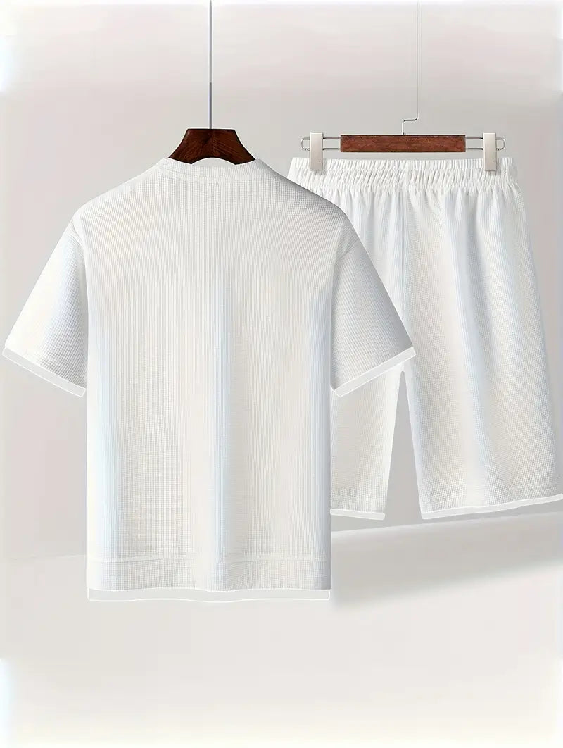 Freire | Waffle Knit T-Shirt Short Co-ord Set