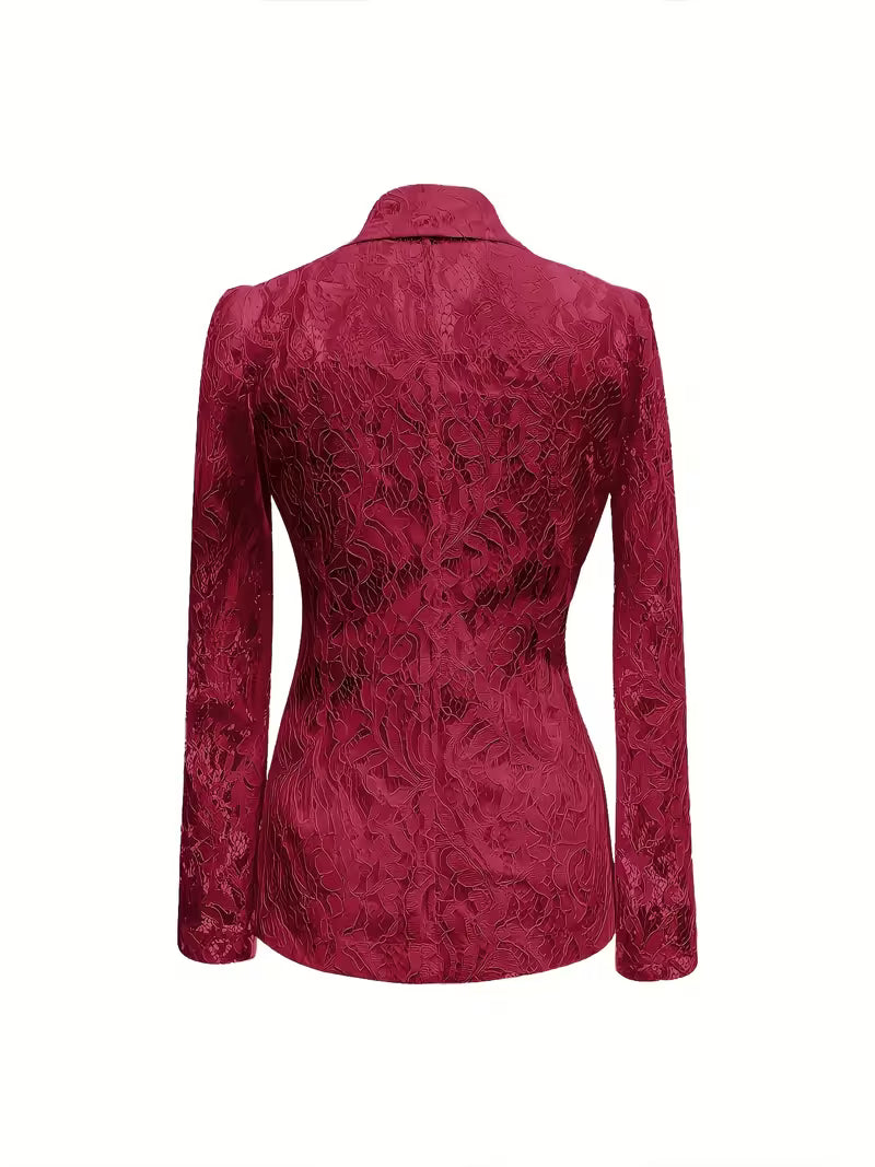 Kyliza | Lace Long Sleeve Tailored Blazer Jacket