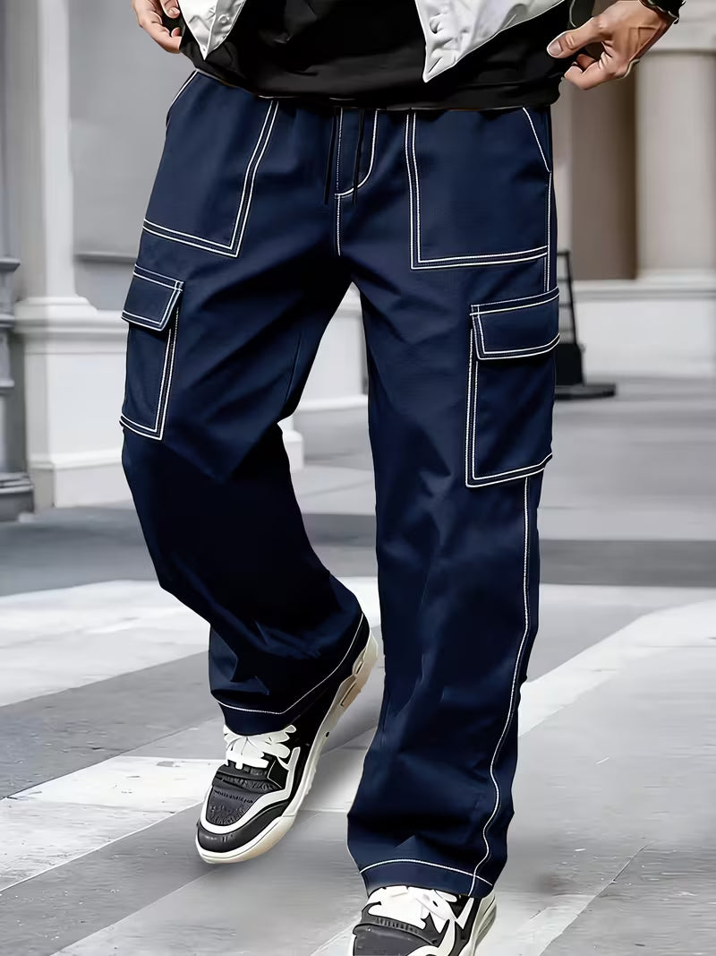 Demetri | Cargo Trousers with Contrast Stitching