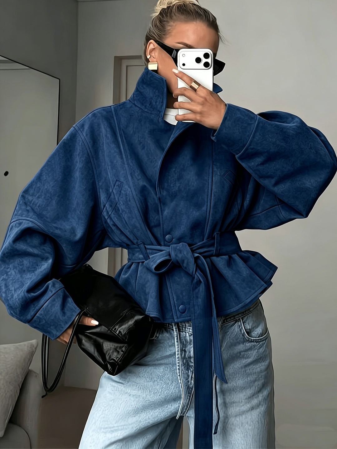 Drouin | Belted Jacket with Wide Sleeves
