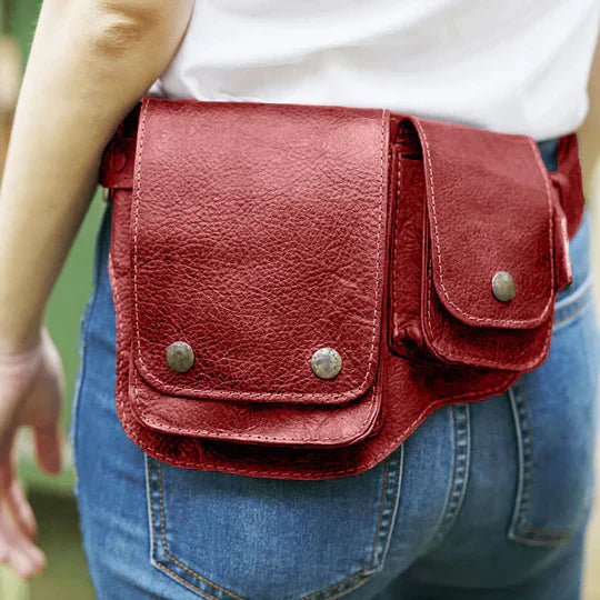 Hinka - Belt Bag Flap Pocket Waist Pouch