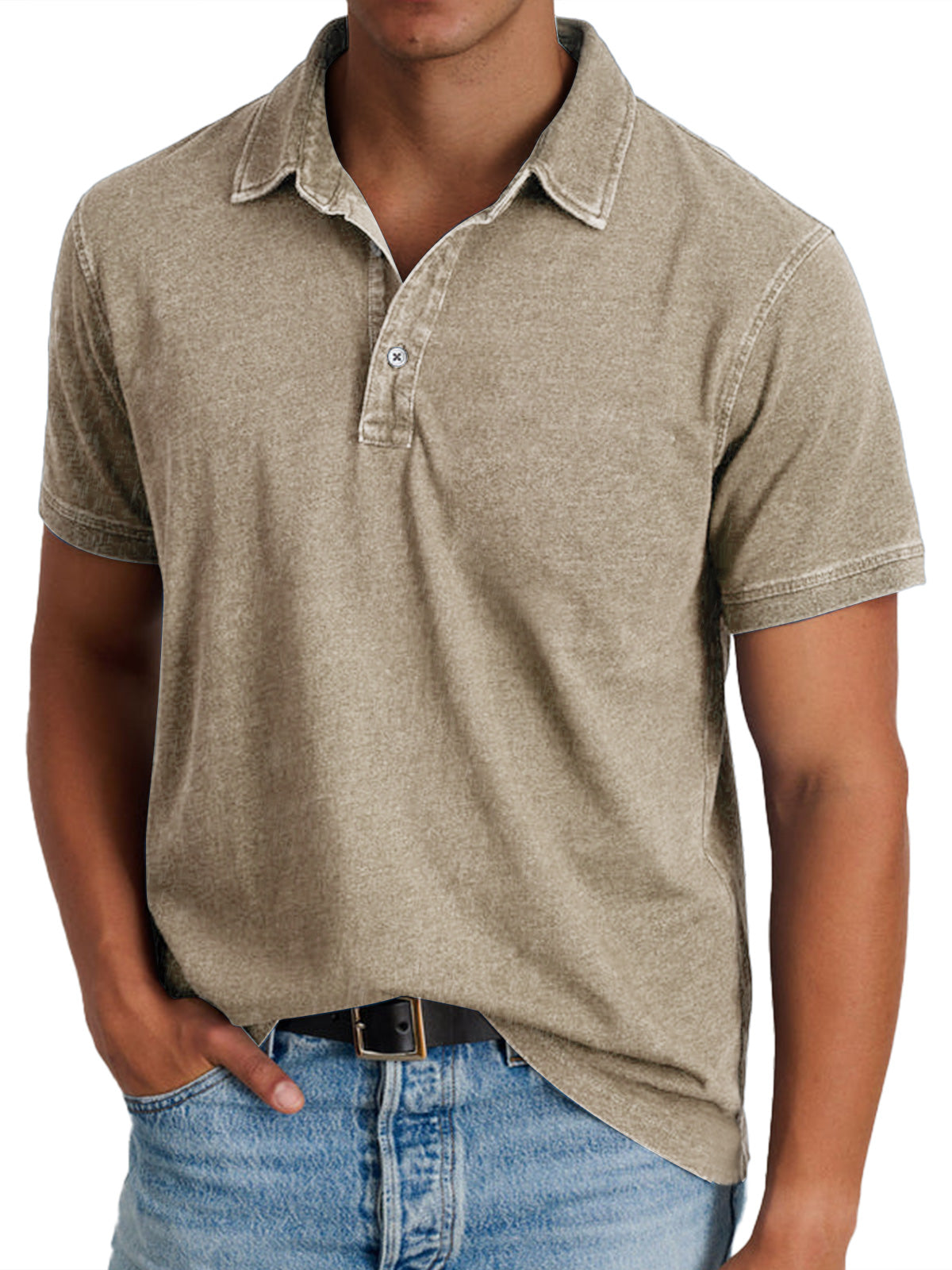 Isidro | Polo Shirt Short Sleeve Washed Collar
