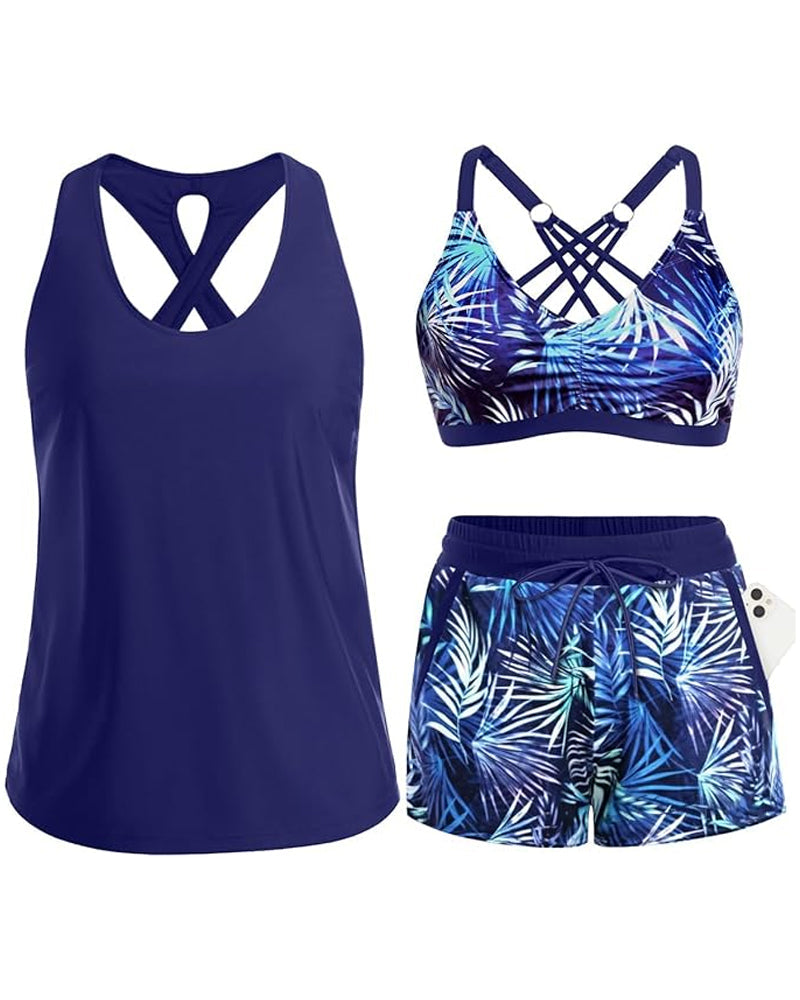 Meaghan | Three Piece Swim Set With Shorts