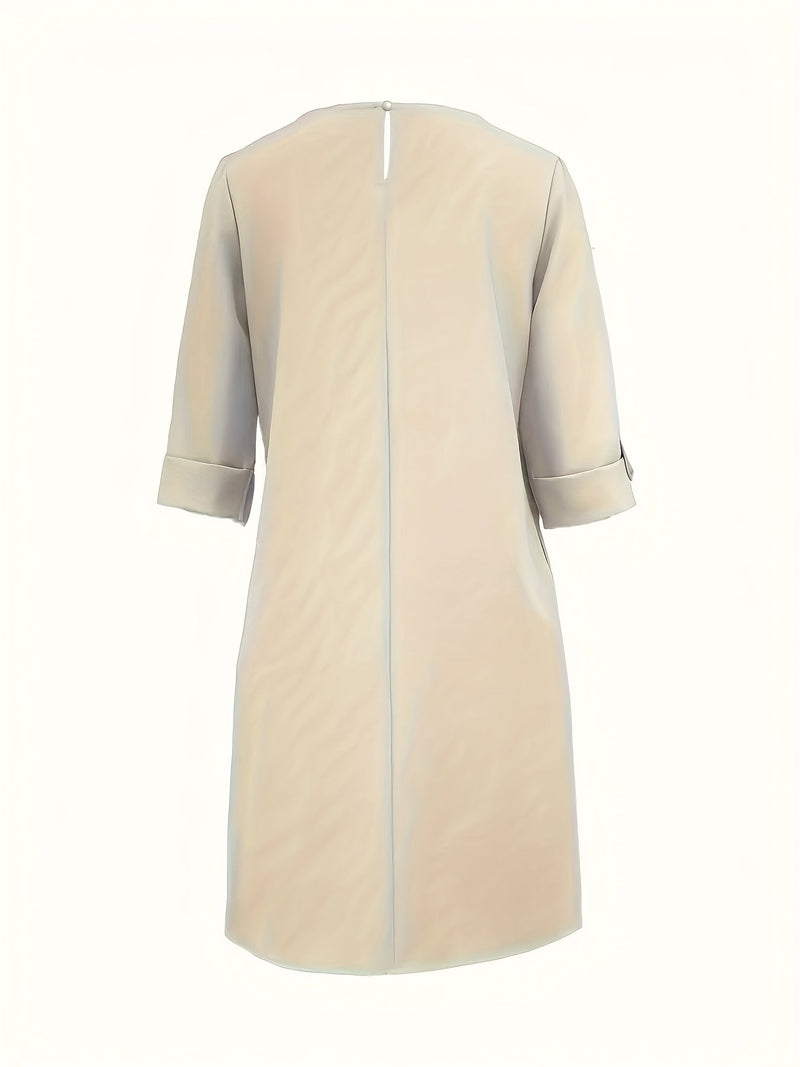 Kayana | Relaxed Midi Dress Three Quarter Sleeves