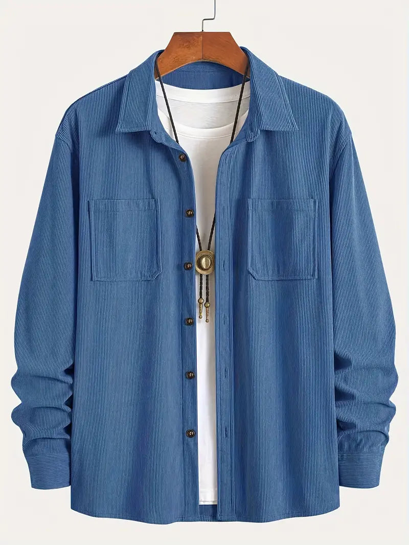 Rickey | Corduroy Button-Up Shirt with Chest Pockets