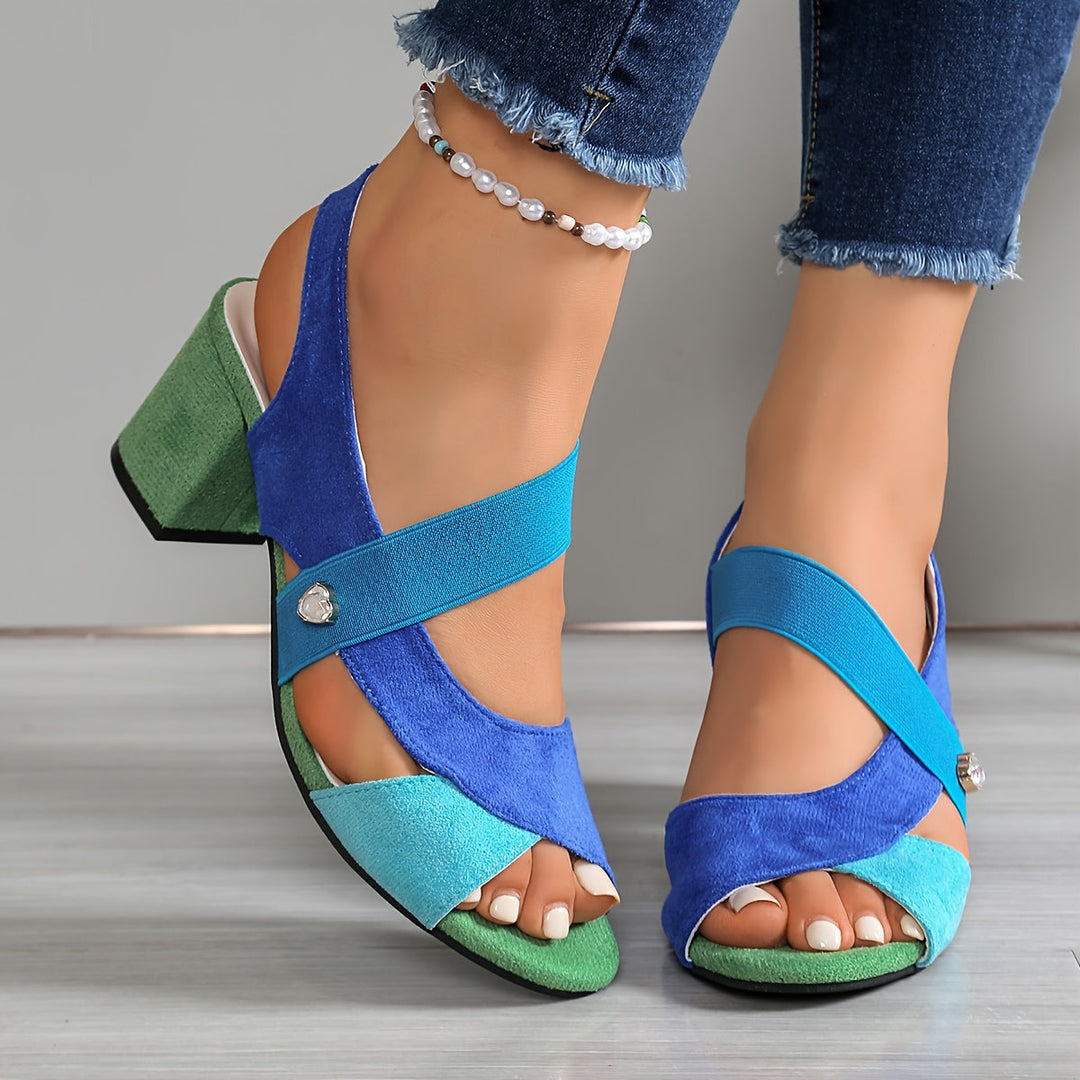 Josien | Block Heel Open Toe Sandals